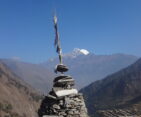 Stone prayer temple on the trail.