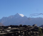 Views of Langtang Mountain Range from Gatlang Village known as Black Village.