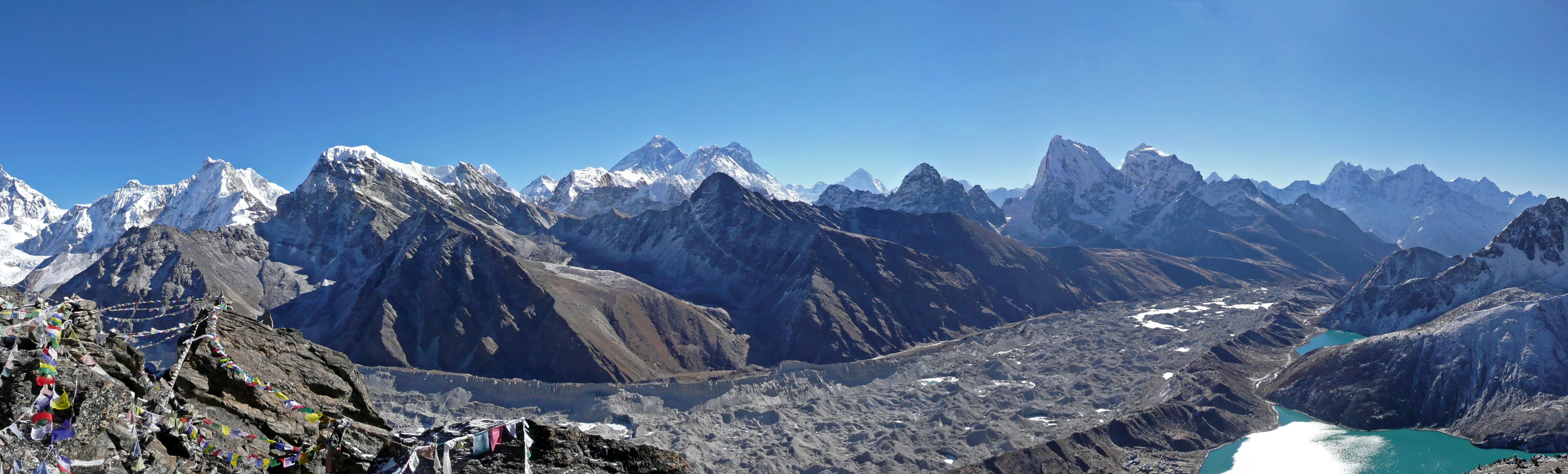 Panoramic View from top of the Gokyo Ri.