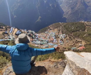 Mr. Rajan at Nambhe Bazaar.