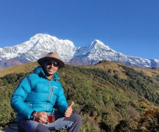 View from Badaldada during Mardi Himal Base Camp Trek.