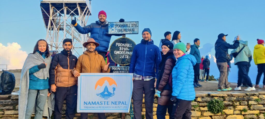 Team Namaste Nepal at Poon Hill.