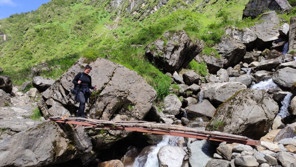 Bridge on the way to Annapurna Base Camp Trek