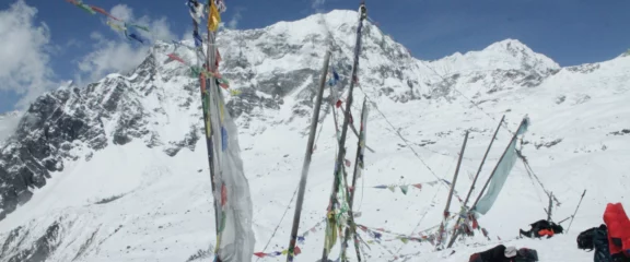 Breathtaking mountain view from the top of Cherko Ri during the Langtang Trek in Nepal.