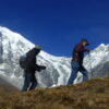 75-year man climbs Tserko Ri, overcoming physical challenges with inspiring resilience on the Langtang Valley Trek.
