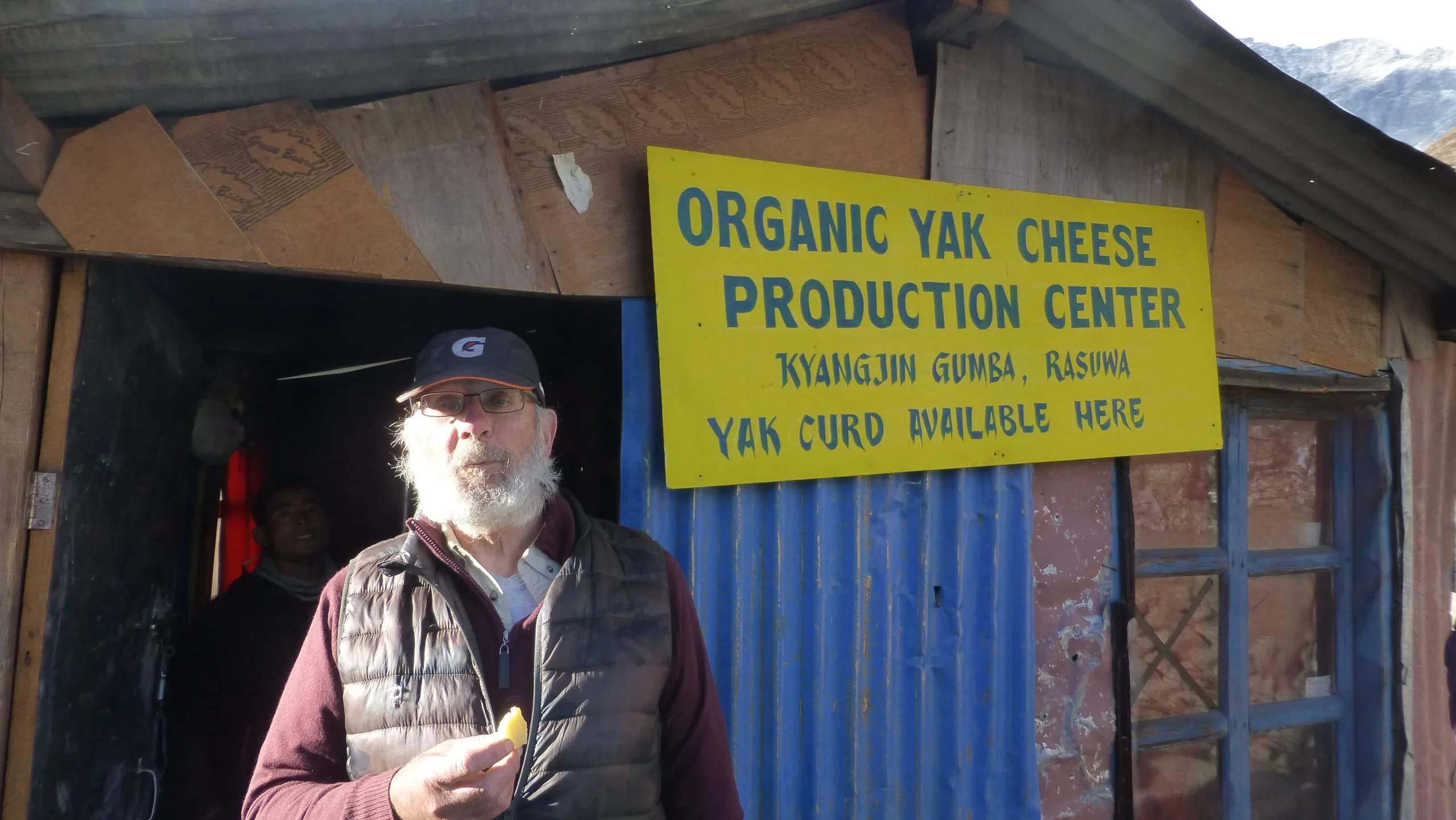 Visiting yak cheese factory in Kyanjin Gompa during the Langtang Trek in Nepal.