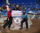 Namaste Nepal Team celebrating at the top of Tserko Ri.