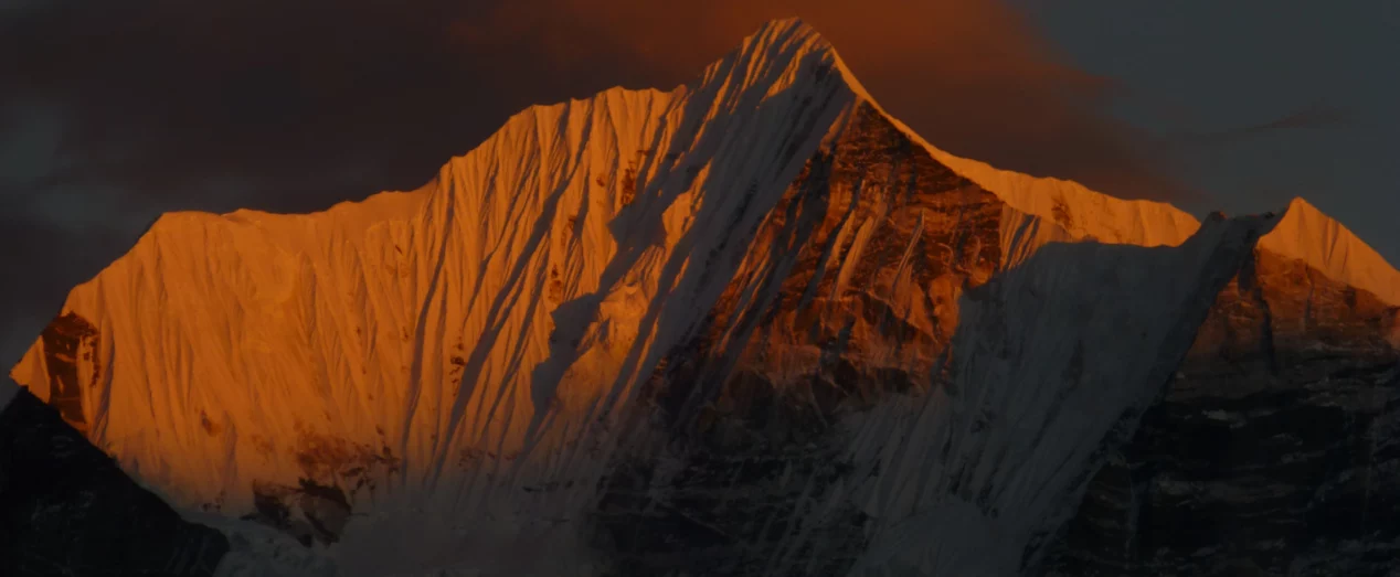Golden sunset view from Kyanjin Gompa during Langtang Trek.