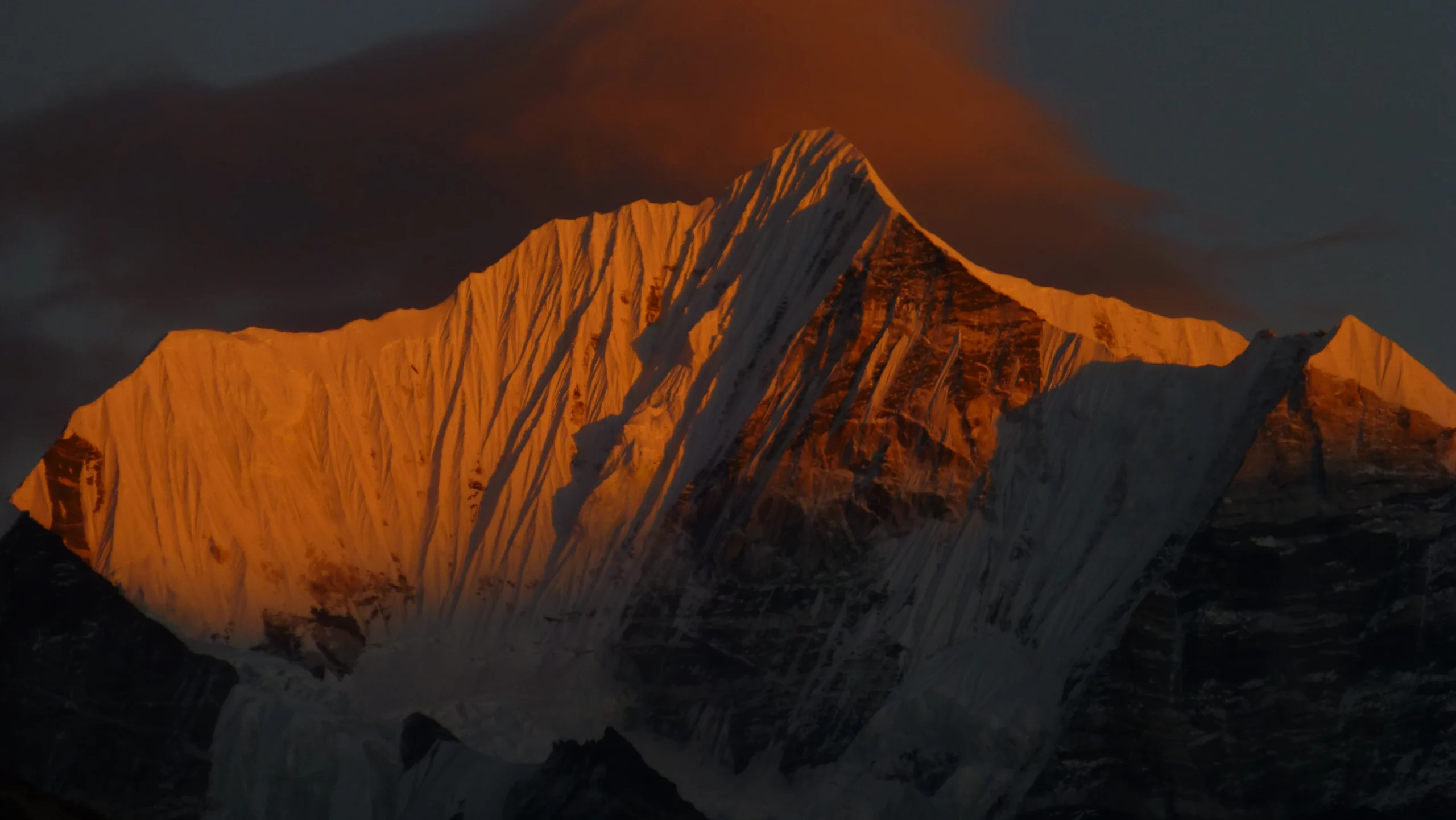 Golden sunset view from Kyanjin Gompa during Langtang Trek.