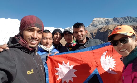 Our Guide and porter team at Annapurna Base Camp.