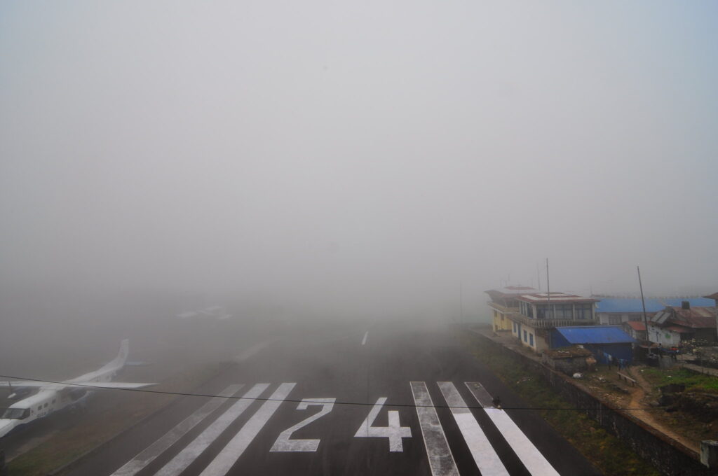 Lukla Airport During the Monsoon Time.