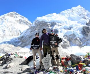 our clients are in Everest Base Camp With Guide Durga.
