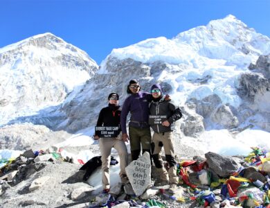 our clients are in Everest Base Camp With Guide Durga.