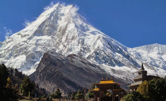 Manaslu is the eighth-highest mountain in the world at 8,163 metres (26,781 ft) above sea level.