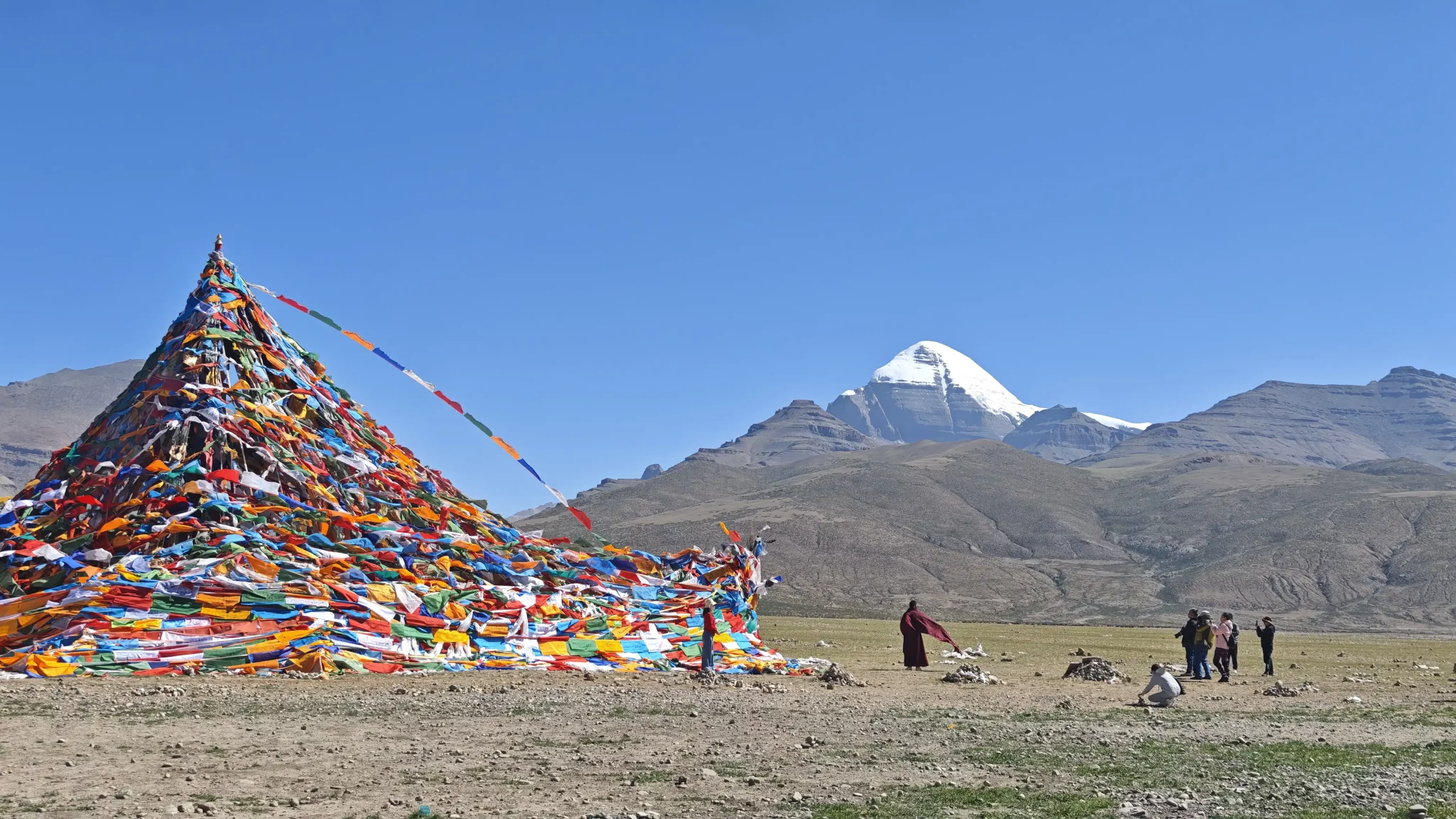 Majestic view of Mount Kailash in Tibet.
