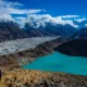 Breathtaking view of Gokyo Lake and Gokyo Valley from Gokyo Ri, showcasing the stunning turquoise waters and surrounding Himalayan peaks.