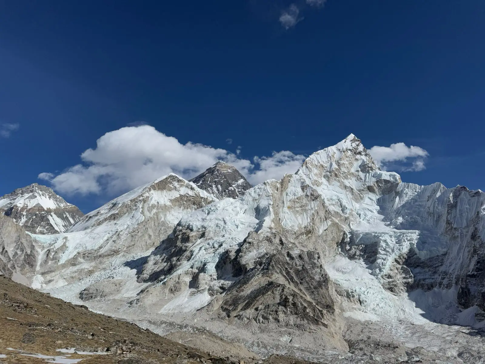 Majestic View of Everest Panorama and Gokyo Valley from Gokyo Ri.