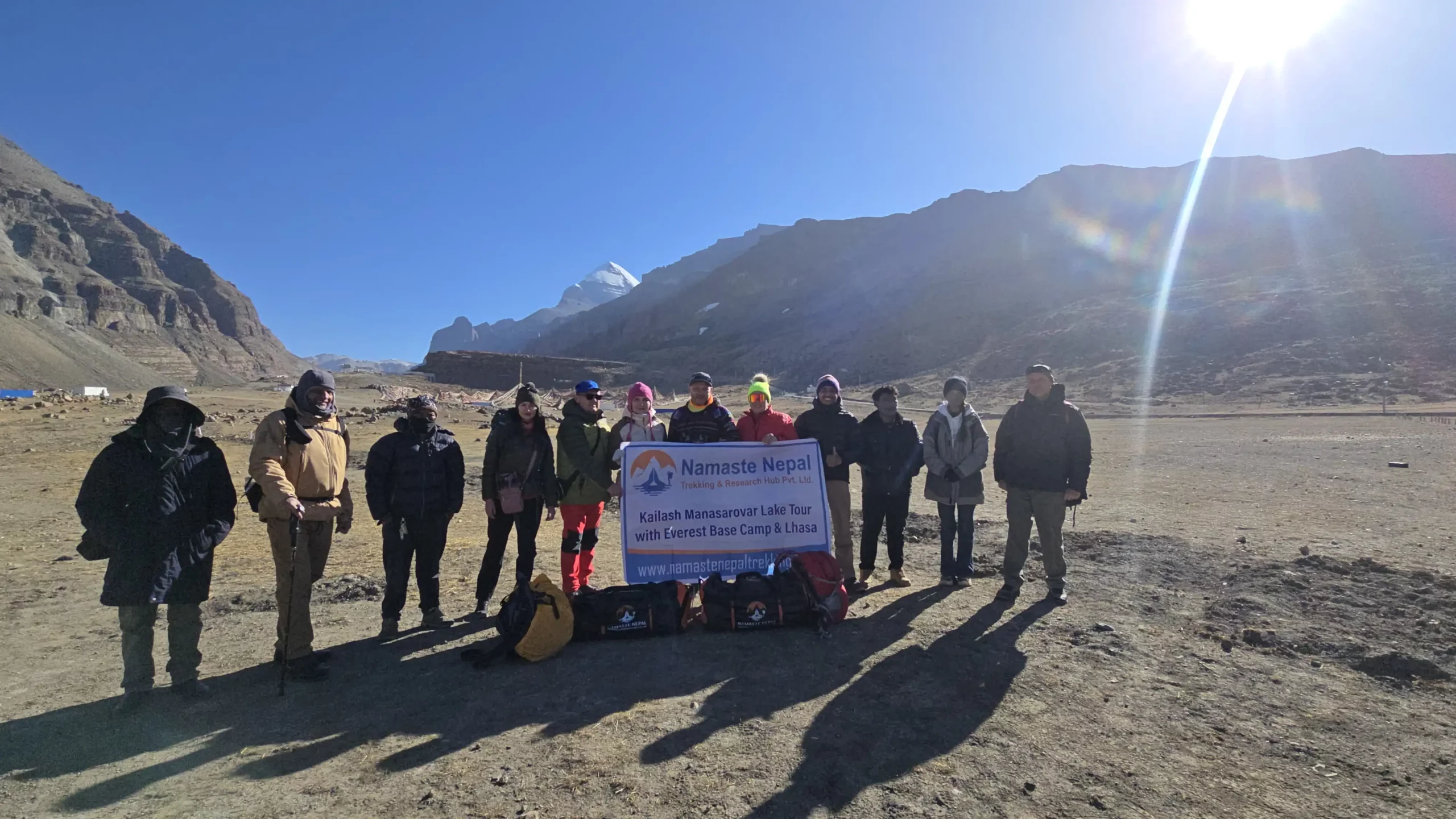 Starting of the outer Kora at Yamadwar on the Kailash Mansarovar Yatra route.