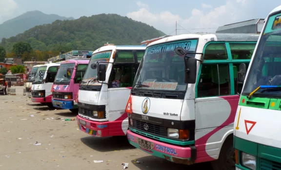 Local buses from Kathmandu to Ramechhap (Manthali) provide budget-friendly transportation options for reaching Manthali Airport. A scenic yet rugged ride offers insight into local lifestyles.