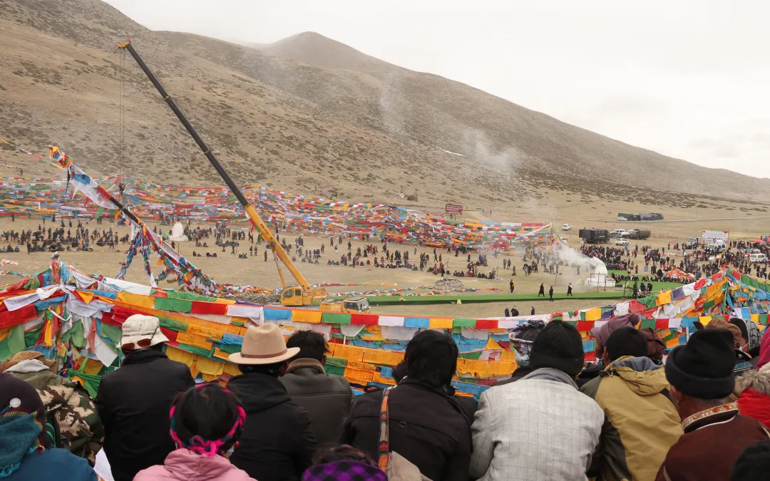 Festive atmosphere at the Saga Dawa Festival near Mount Kailash.
