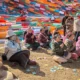 Visitors in prayer at the sacred Saga Dawa Festival at Mount Kailash.