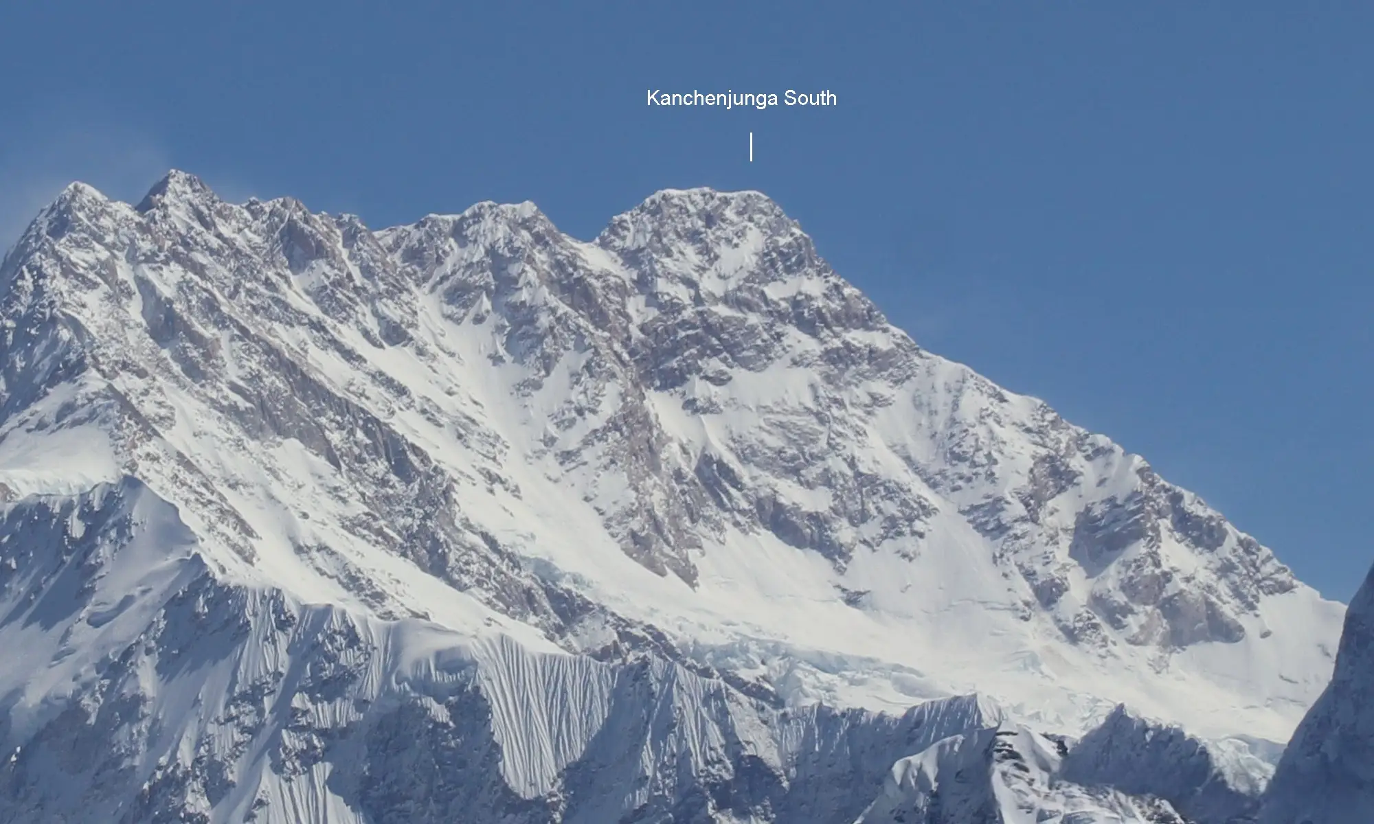 Kanchenjunga South (8,476 meters / 27,808 feet) – Rising in the Kanchenjunga massif of eastern Nepal, Kanchenjunga South is revered for its towering presence and challenging ascent.