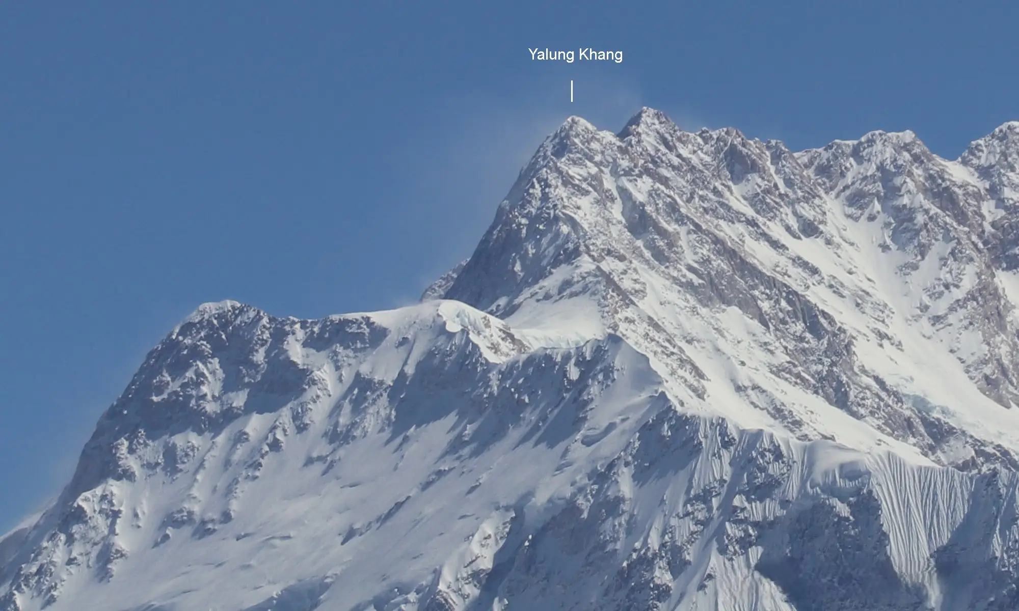 Yalung Khang (8,505m / 27,902ft) – Majestic Yalung Khang, a newly recognized 8000m peak located near Kanchenjunga in eastern Nepal.