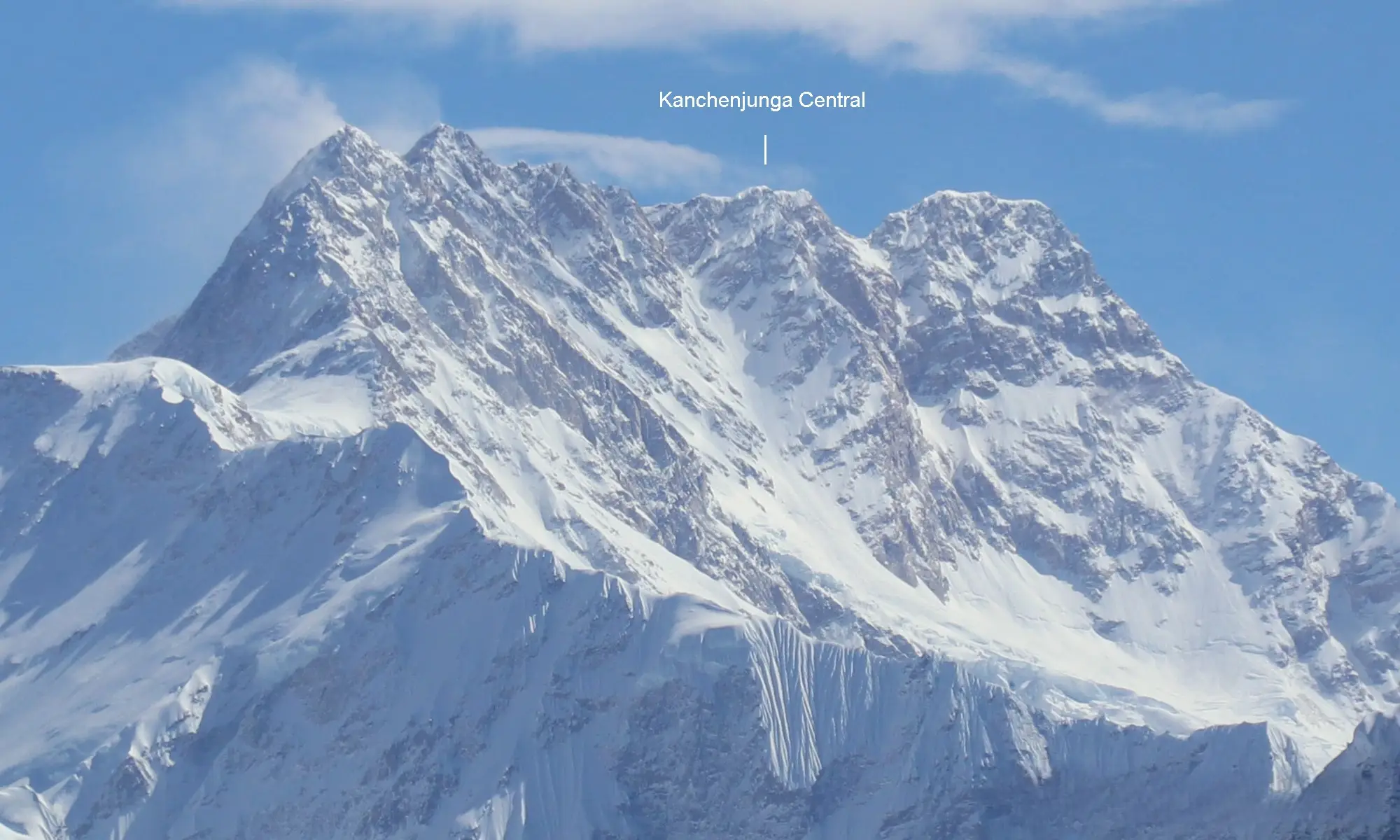 Kanchenjunga Central (8,473m / 27,799ft) – Central summit of the Kanchenjunga range, a newly acknowledged giant in eastern Nepal’s Himalayas.