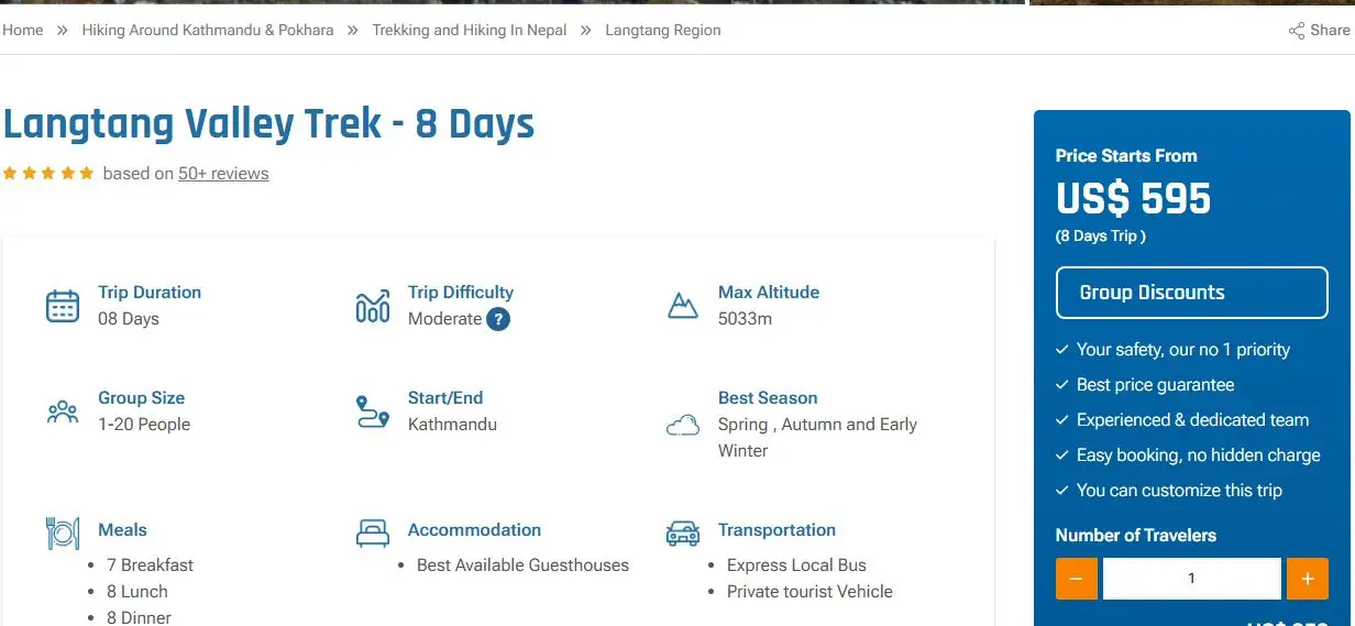 Langtang Valley Trek with Namaste Nepal Trekking and Research Hub.