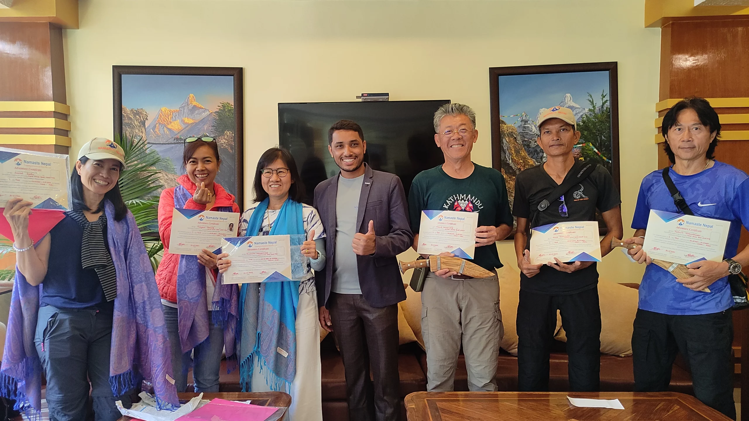 Farewell moment in Kathmandu after completing Luxury Everest Base Camp Trek.