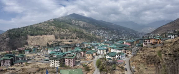 Paro Valley view – lush green valley surrounded by Himalayan peaks