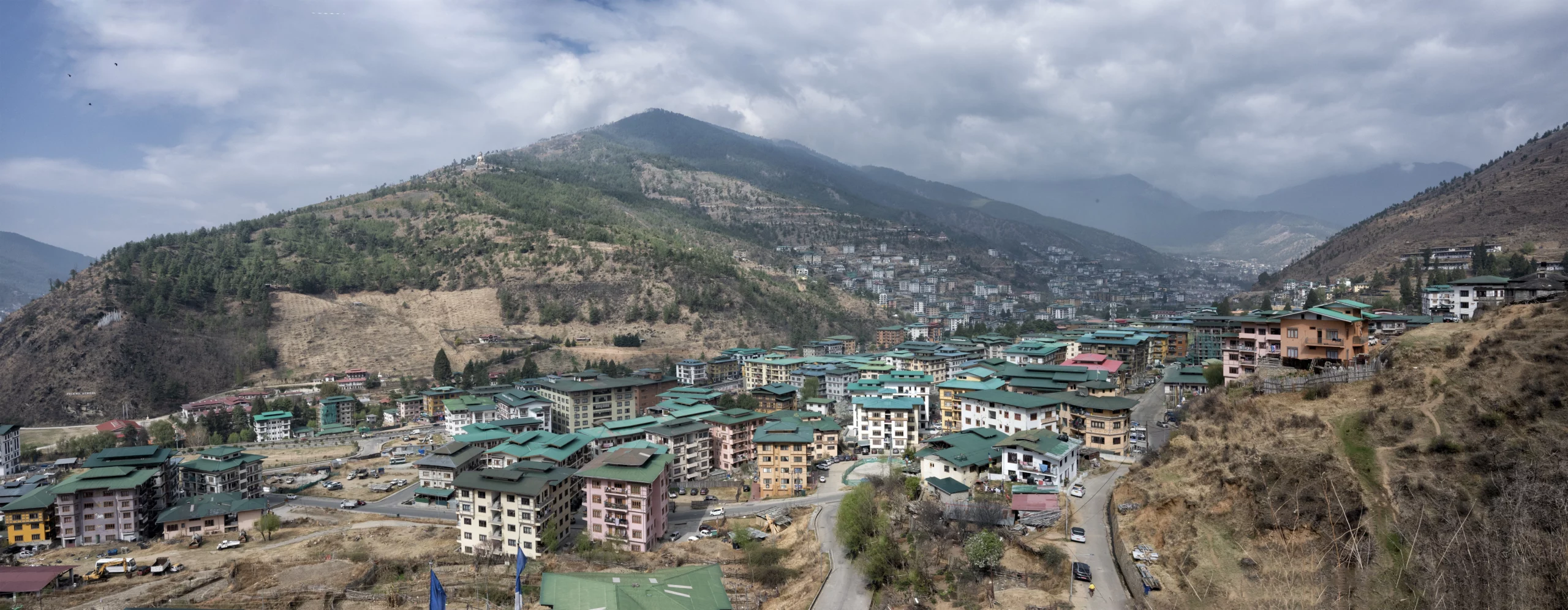Paro Valley view – lush green valley surrounded by Himalayan peaks