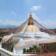 Boudhanath Stupa in Kathmandu, Nepal – a UNESCO World Heritage Site during Nepal Tibet Bhutan Tour.