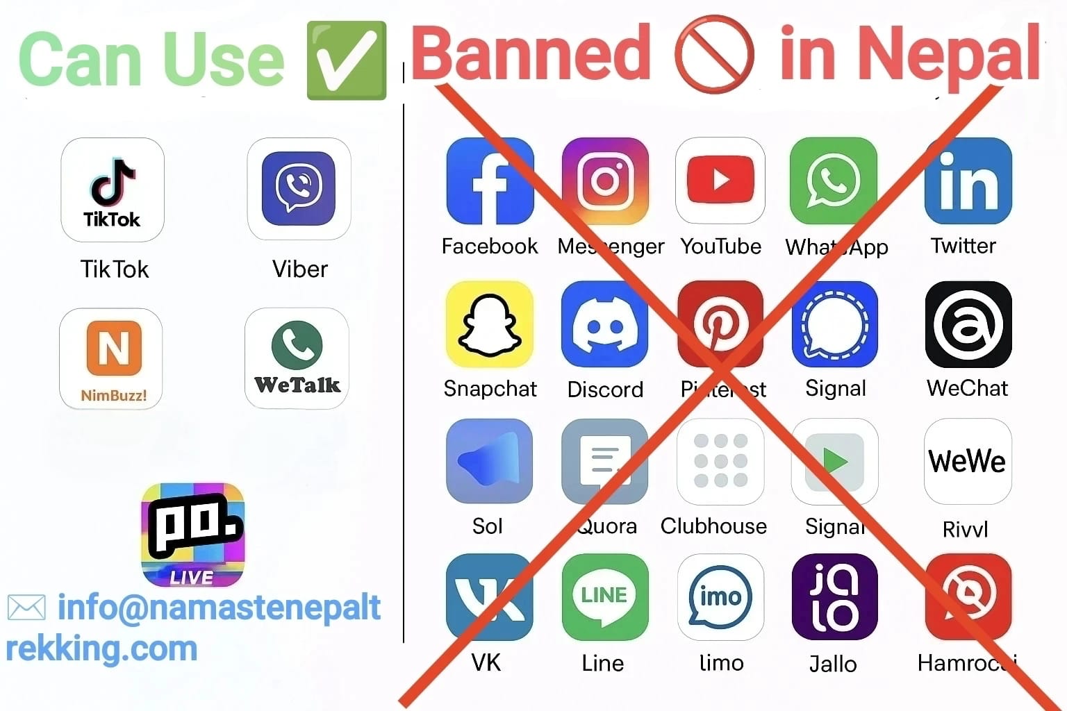 Nepal Bans 26 Social Media Platforms Over Registration Failures