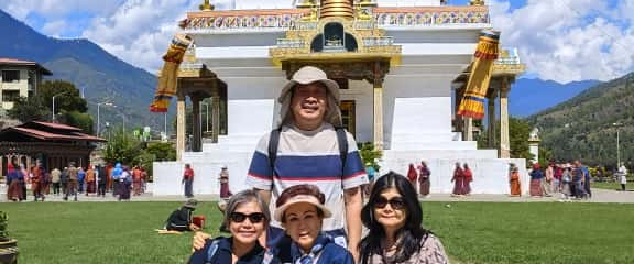 Memorial Chorten in Bhutan, sacred Buddhist stupa and spiritual landmark on Bhutan Tour 3 Nights 4 Days.