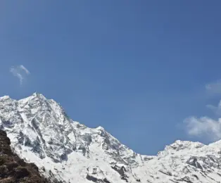 Manaslu Mountain Range view on the Manaslu Circuit Trek from Pokhara.