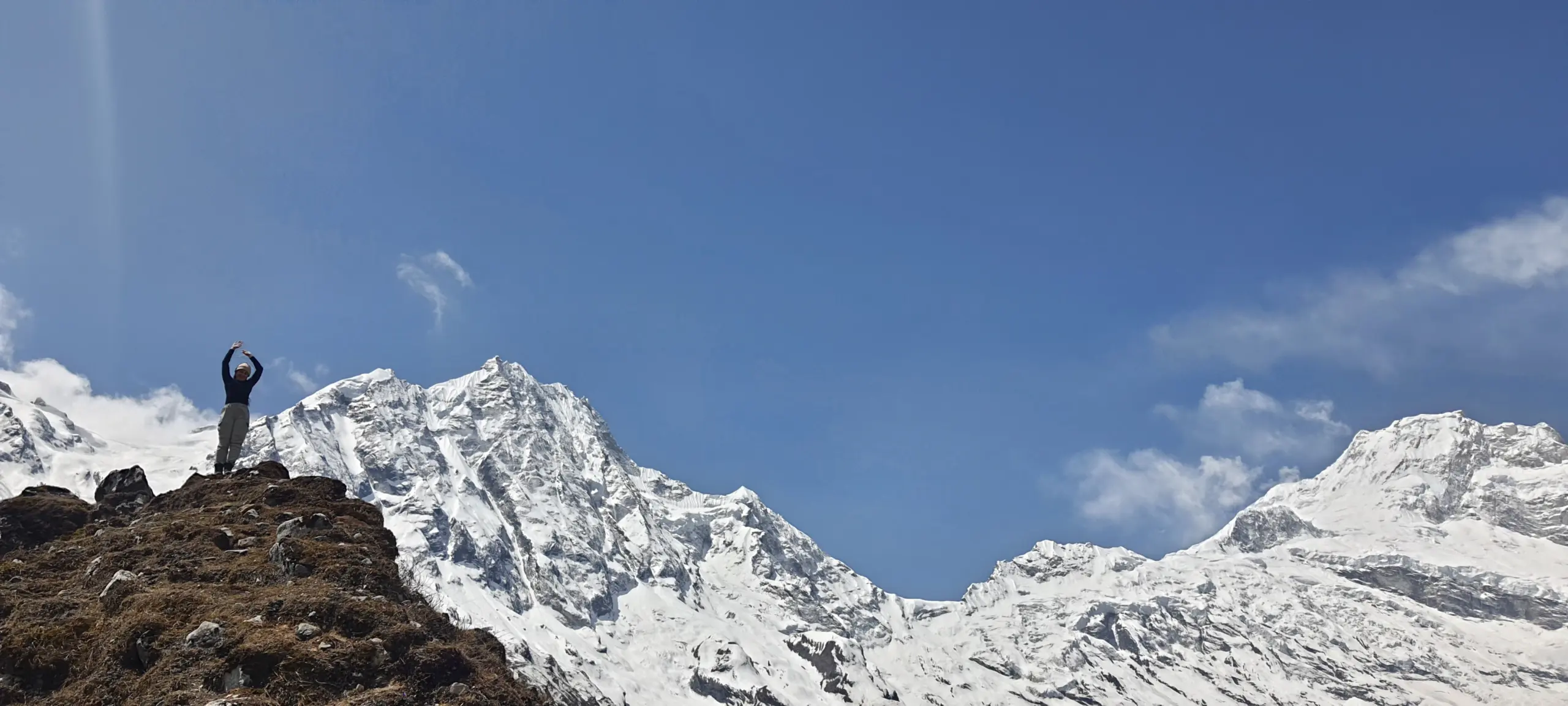 Manaslu Mountain Range view on the Manaslu Circuit Trek from Pokhara.