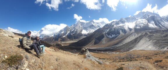 Experienced guide and porters supporting trekkers on Annapurna Circuit Trek from Pokhara.