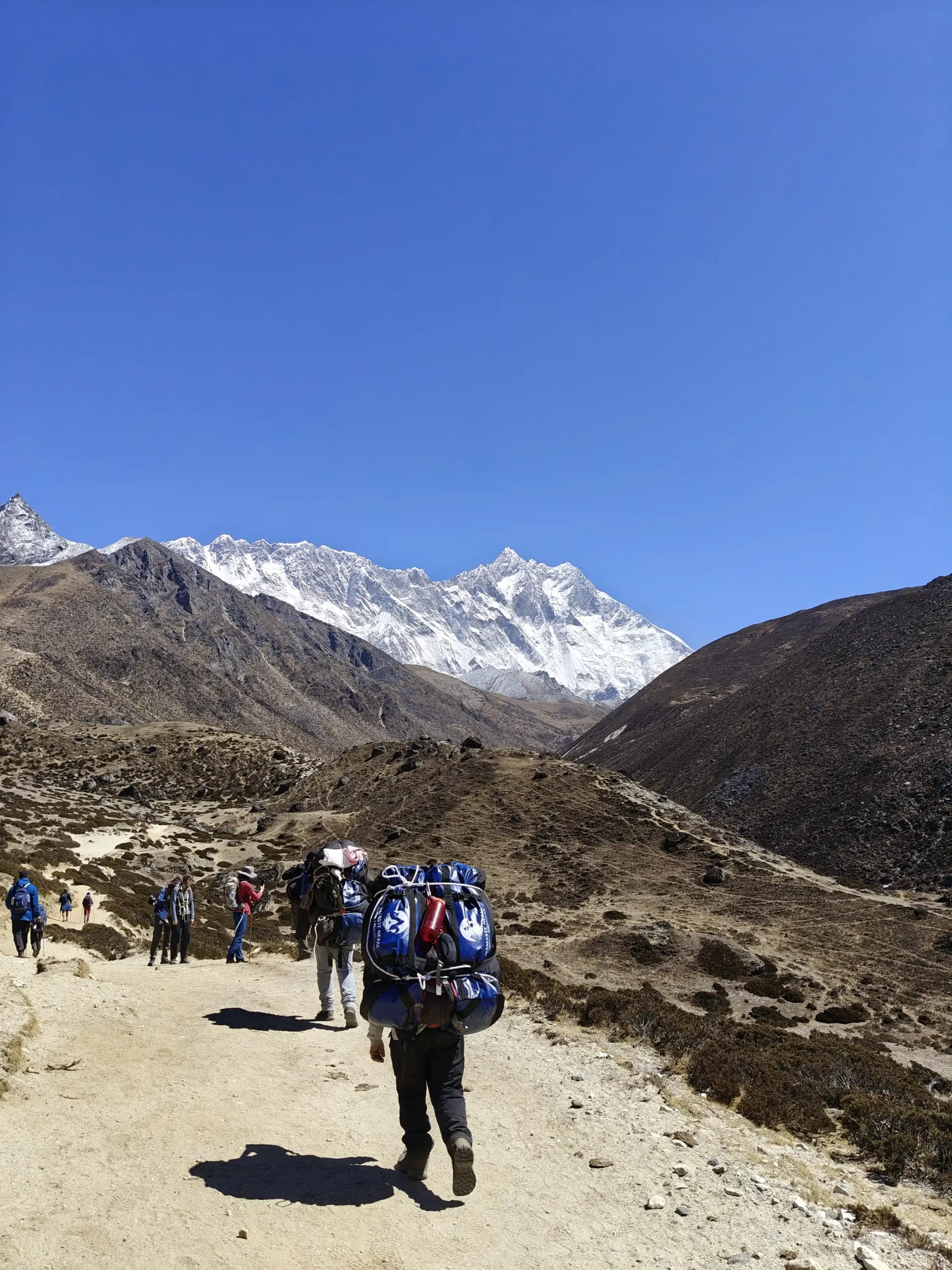 Our Support Staff Trekking towards the Everest Base Camp.