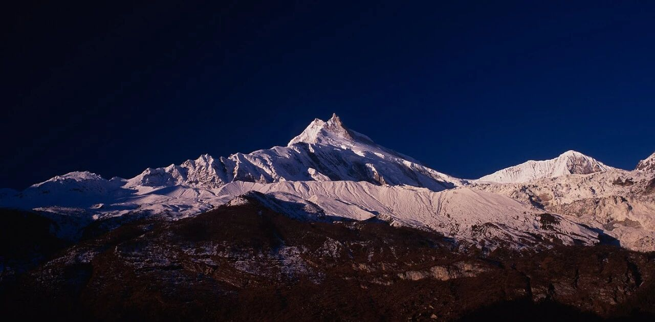 Manaslu Mountain Range view during the Manaslu Circuit Trek.