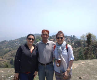 Kamal Dhodari at Nagarkot Hills during cultural tour in Nepal.