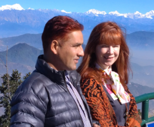 Kamal Dhodari in Pokhara leading a cultural sightseeing tour.