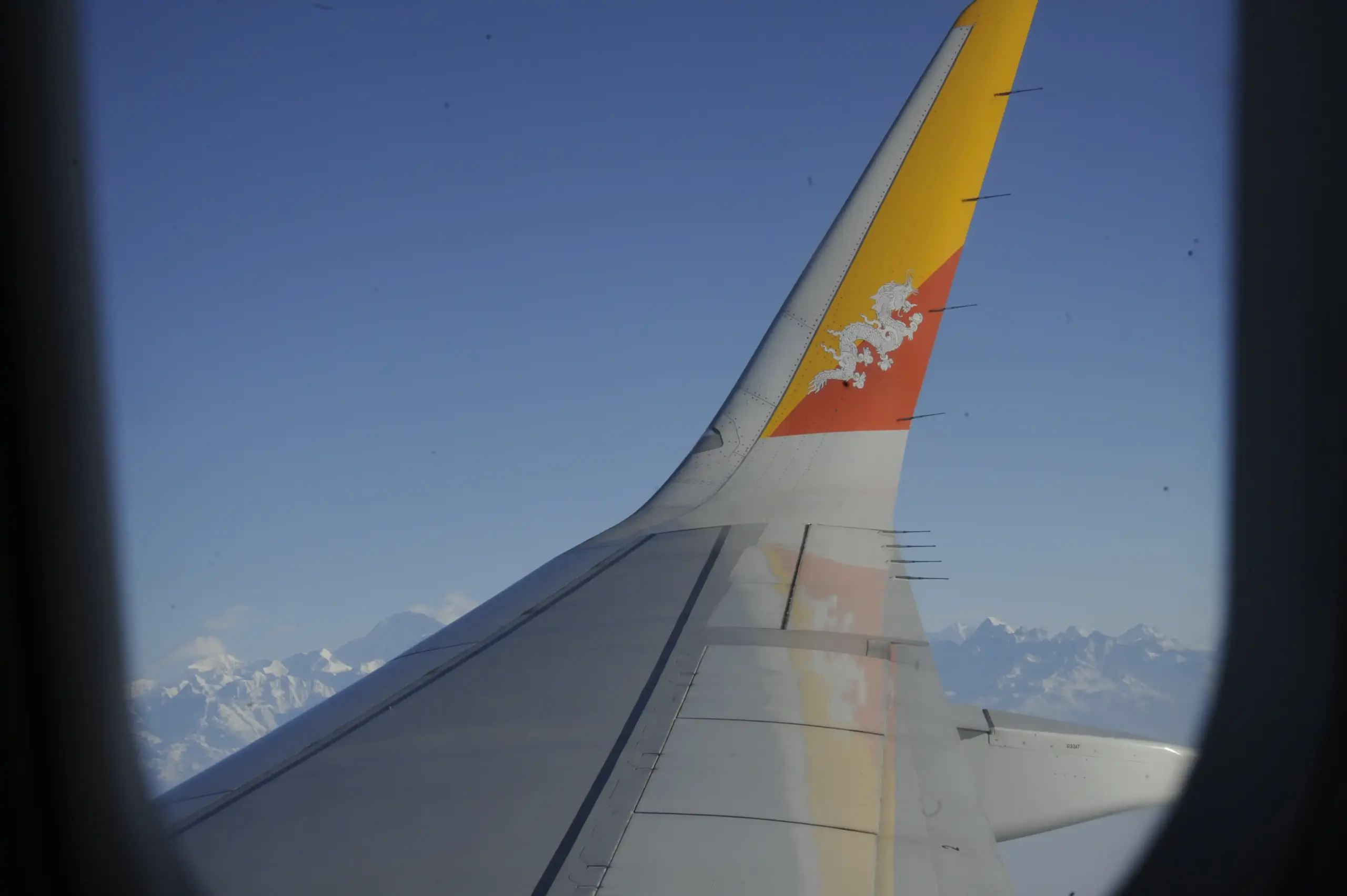 Nountain views from International Flights to Nepal.