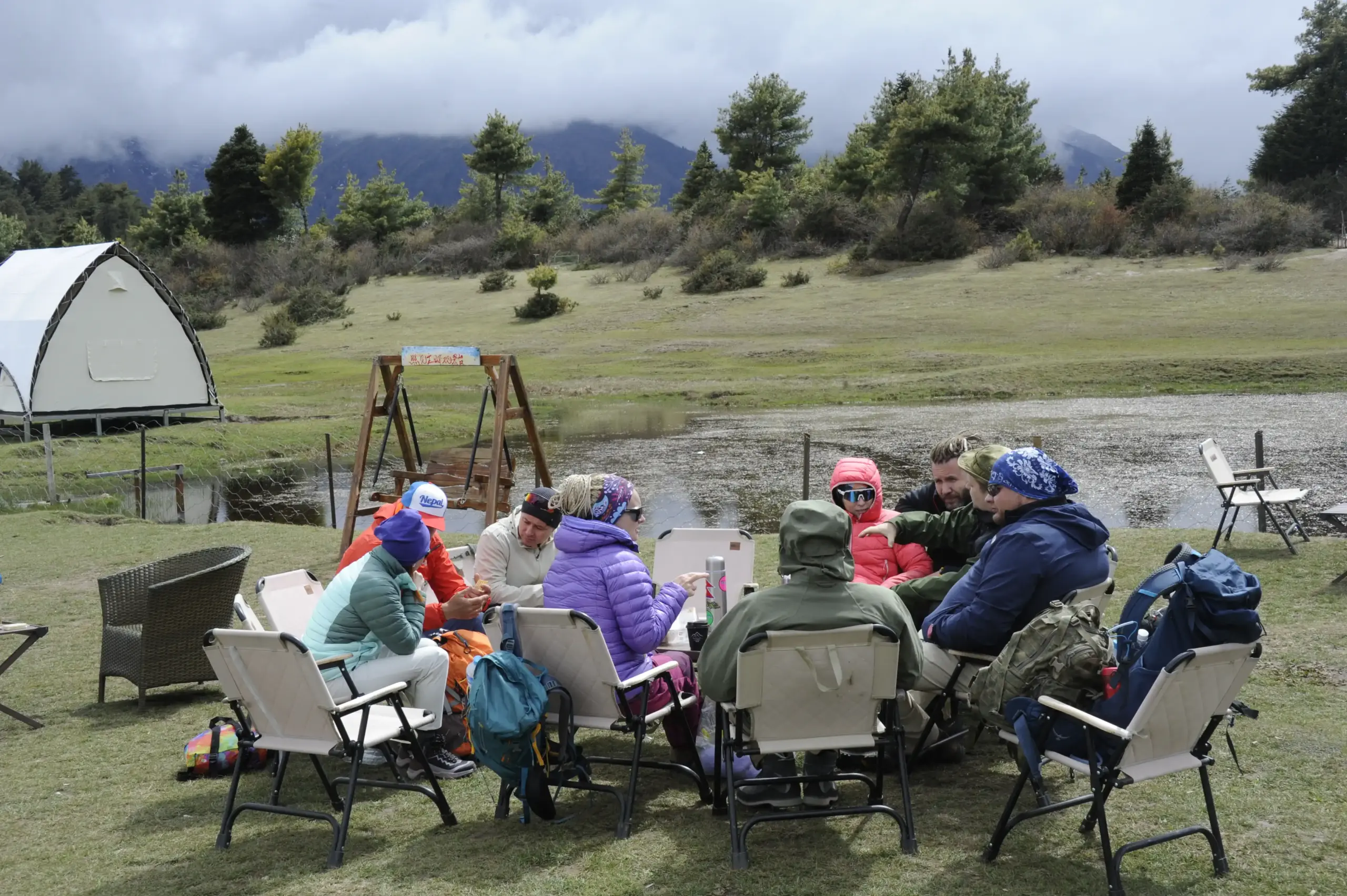 Kailash Mansarovar Yatra 2026 Group Gathering in Himalayan Camp