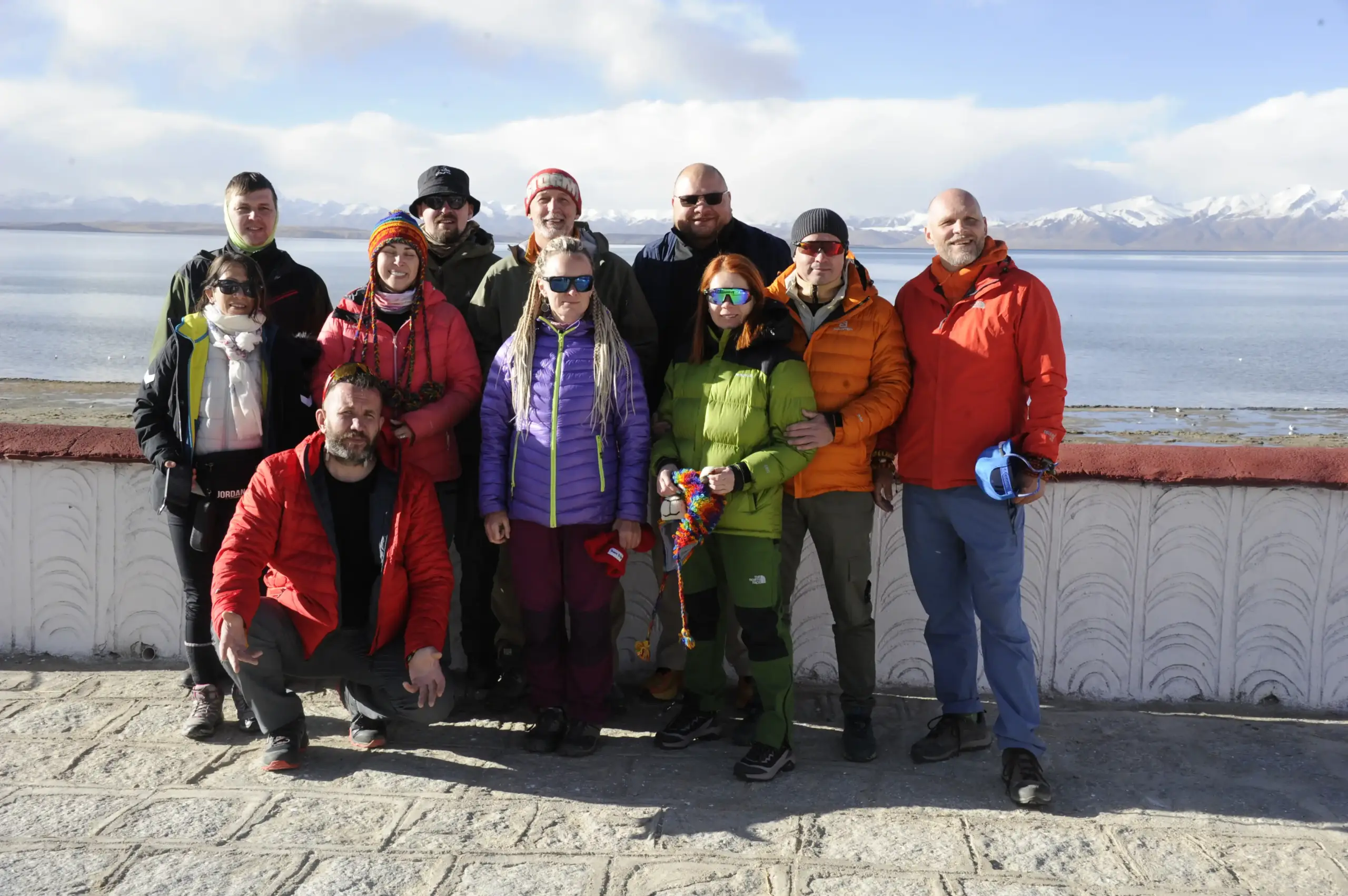 Pilgrims at sacred Lake Mansarovar during Kailash Mansarovar Yatra 2026