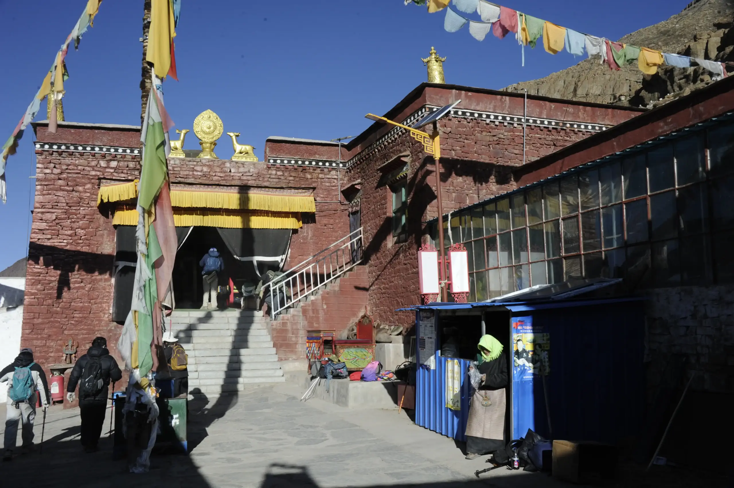 Pilgrims completing Mount Kailash Kora and returning to Darchen