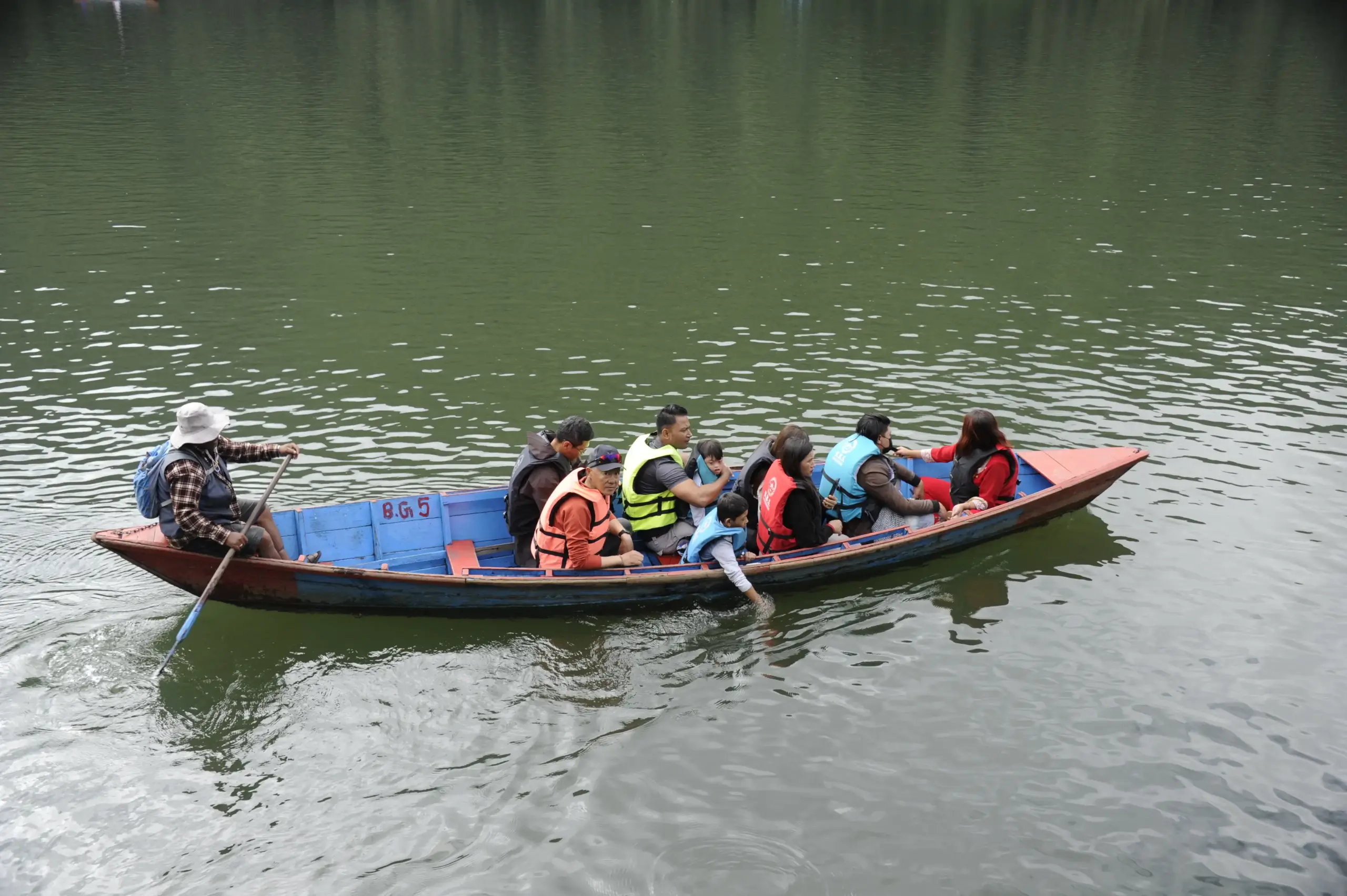Scenic Phewa Lake in Pokhara on the Best of Nepal Tour: Everest, Pokhara and Chitwan.