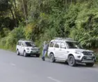 Comfortable jeeps ready for the Best of Nepal Tour.