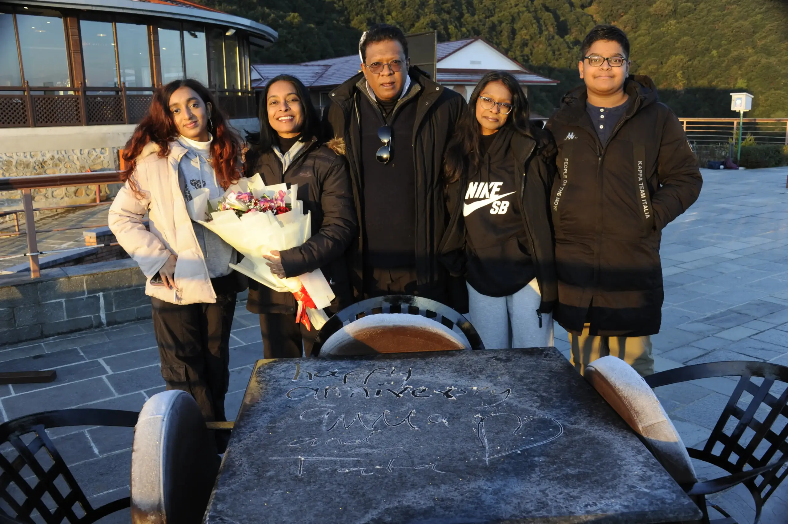 Special family moment while exploring Nepal on the Best of Nepal Tour: Everest, Pokhara and Chitwan.